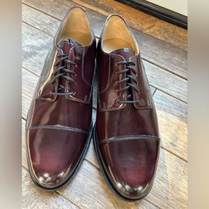 Cole Haan Caldwell Dark Burgundy Oxfords Cap Toe Mens 10.5 EE NIB